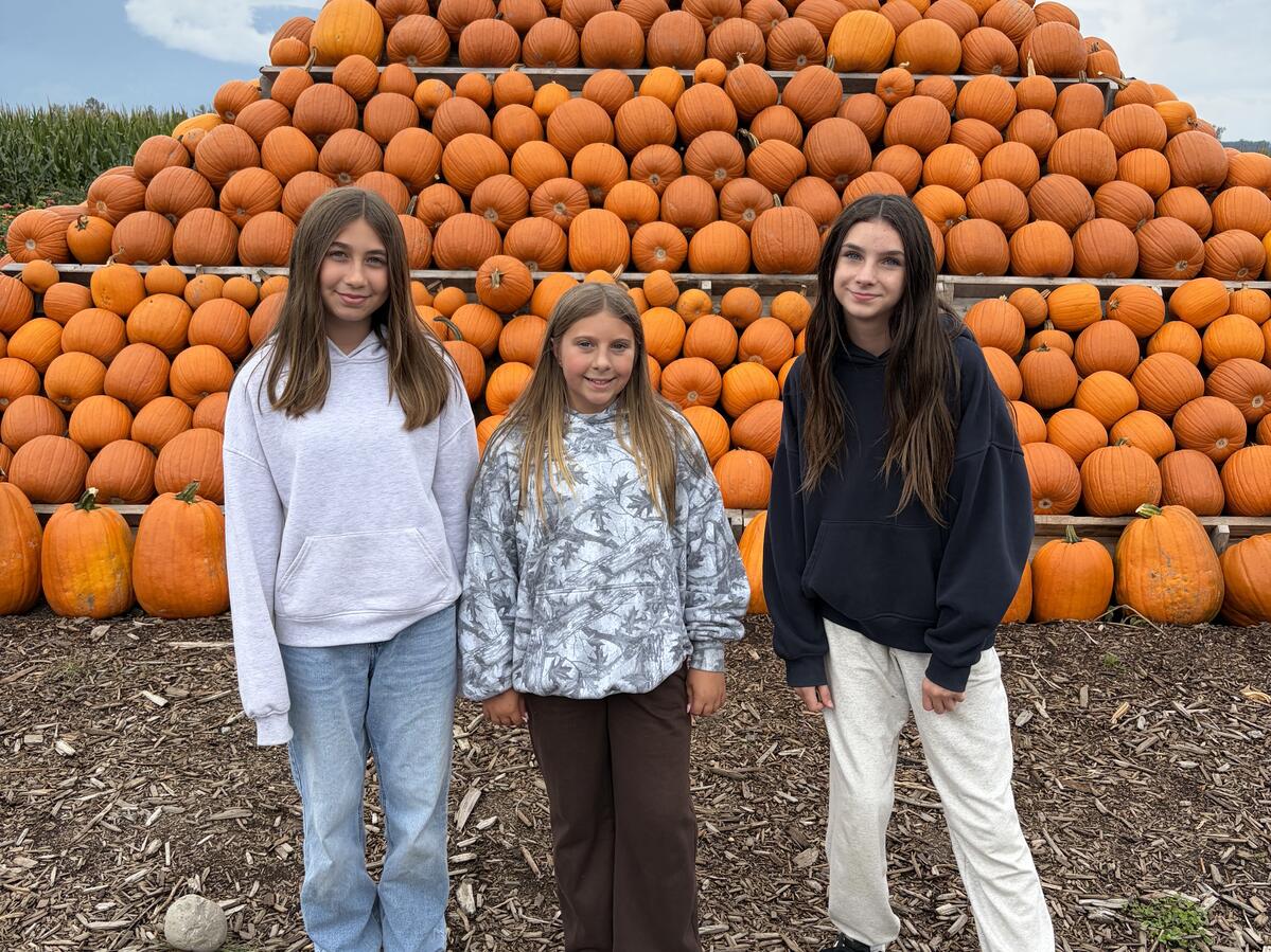 Students at Corn Maze